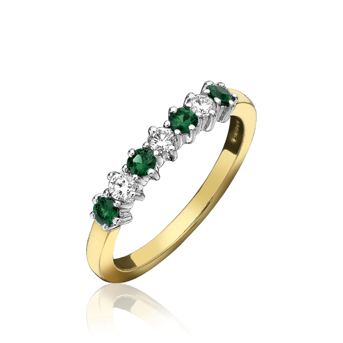 18ct emerald and diamond eternity ring 41230k1