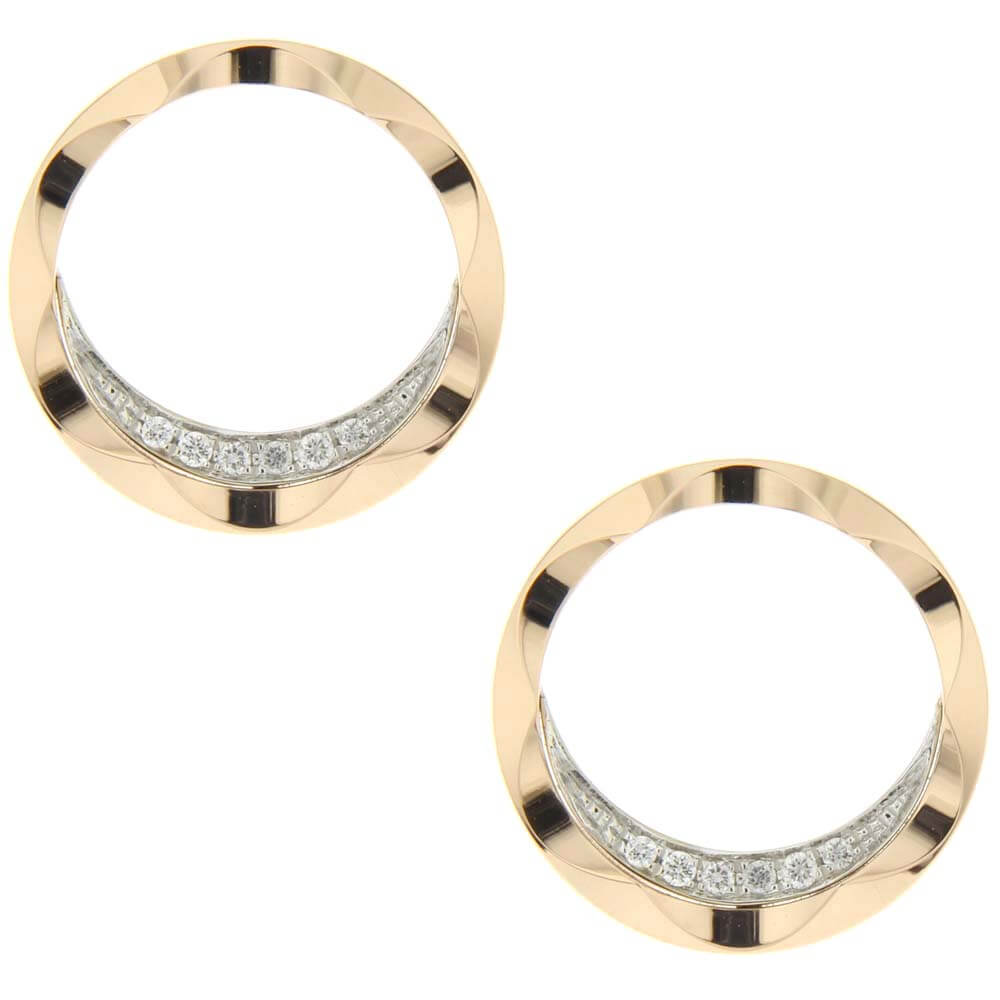 18ct rose gold circular diamond stud earrings e27880gc18dd002