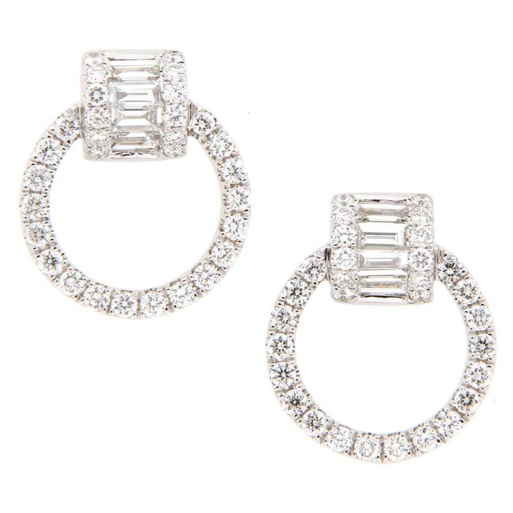 18ct white gold circular diamond stud earrings e27941gw18dd003