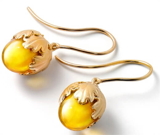 baccarat murmure silververmeil yellow crystal drop earrings 2610363