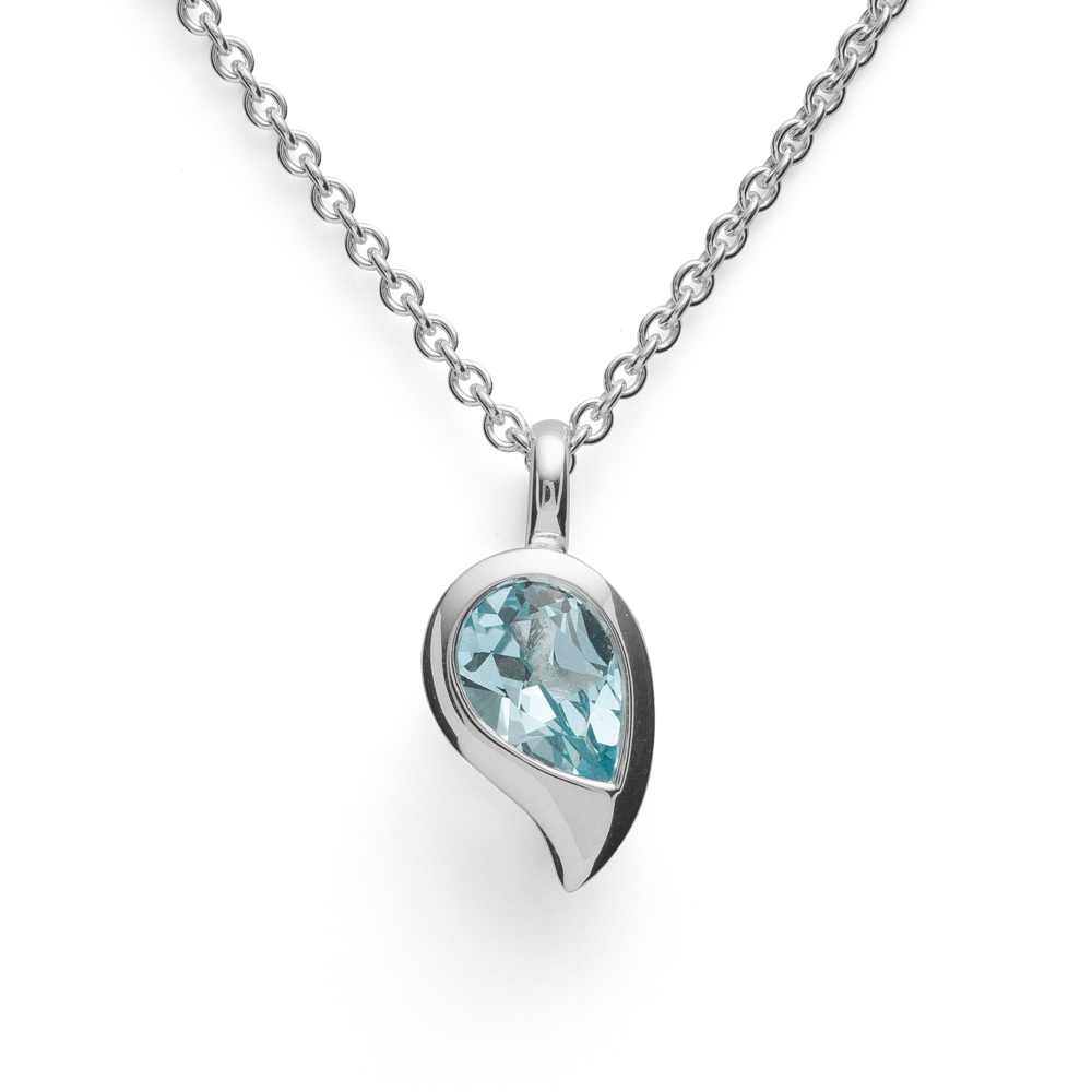 bastian silver blue topaz pear shaped pendant bastia38460n silver blue topaz pear shaped pendant
