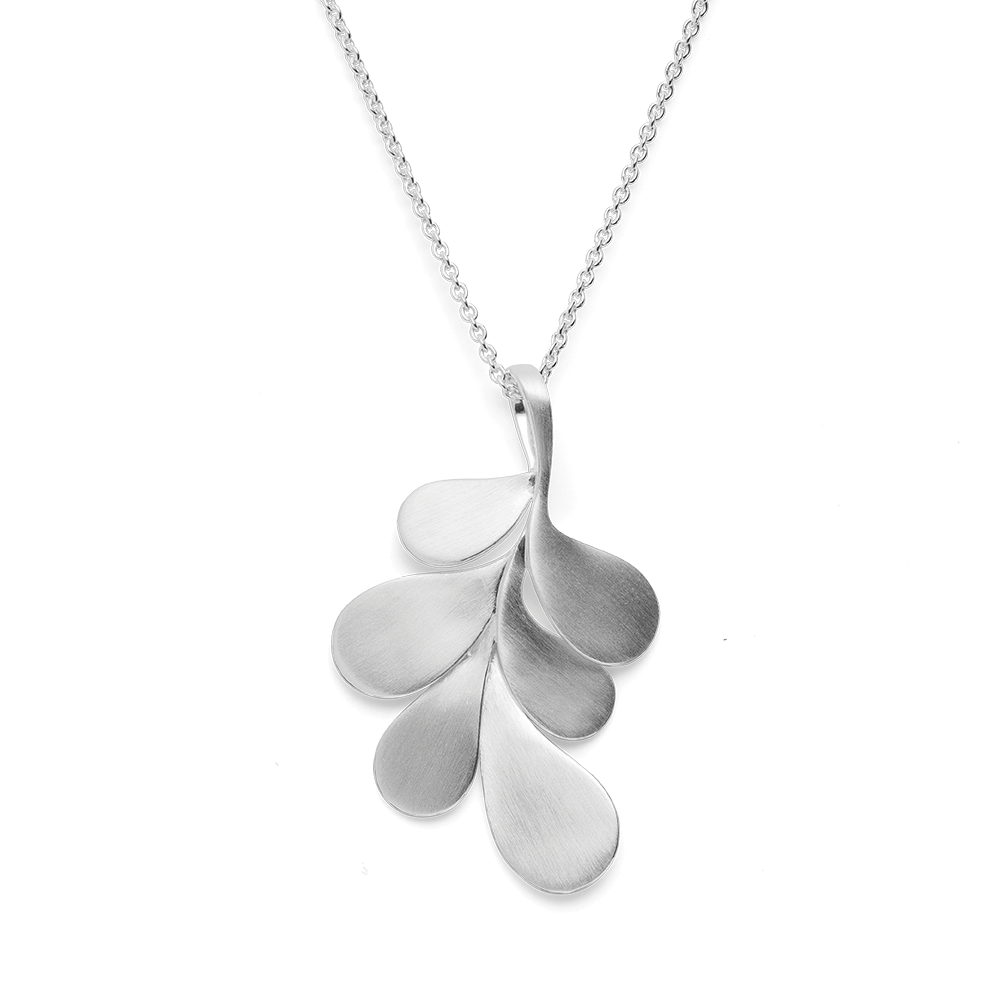 bastian silver multi leaf design pendant 36200