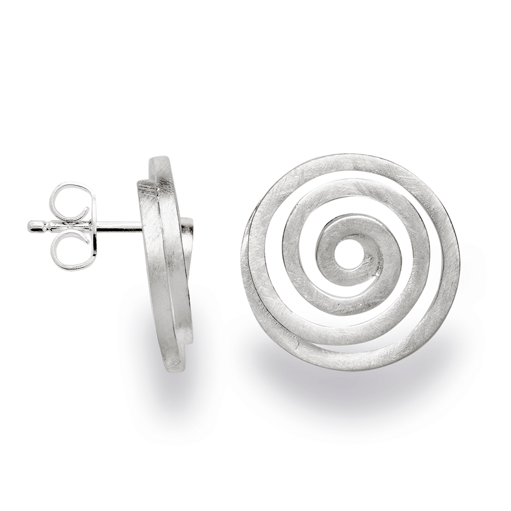 bastian silver multi swirl stud earrings 12488