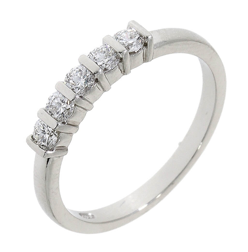 diamond eternity ring platinum 5 diamond bar set 036ct 11530