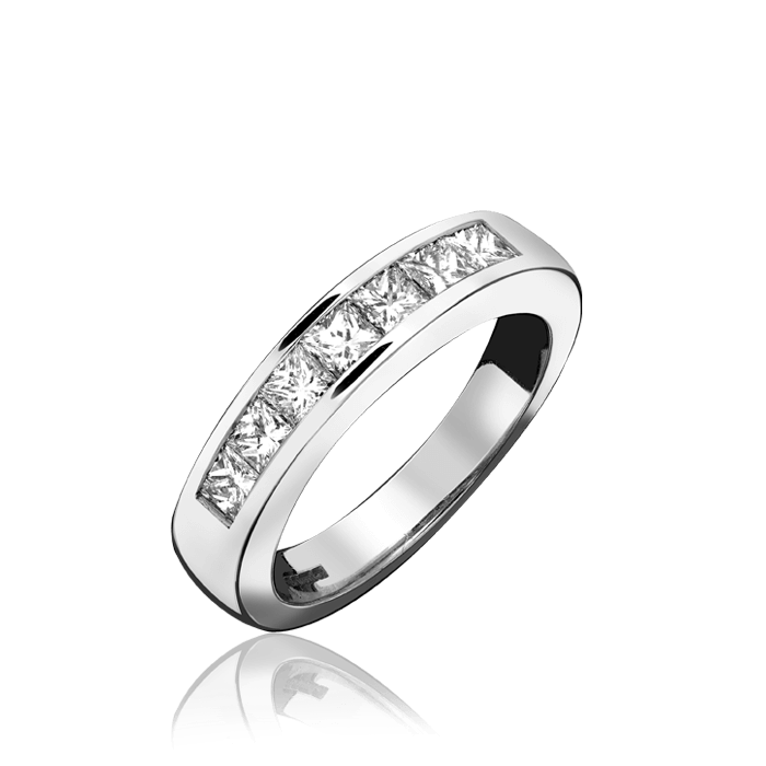 diamond ring a platinum 7 princess cut diamond ring 11760m3
