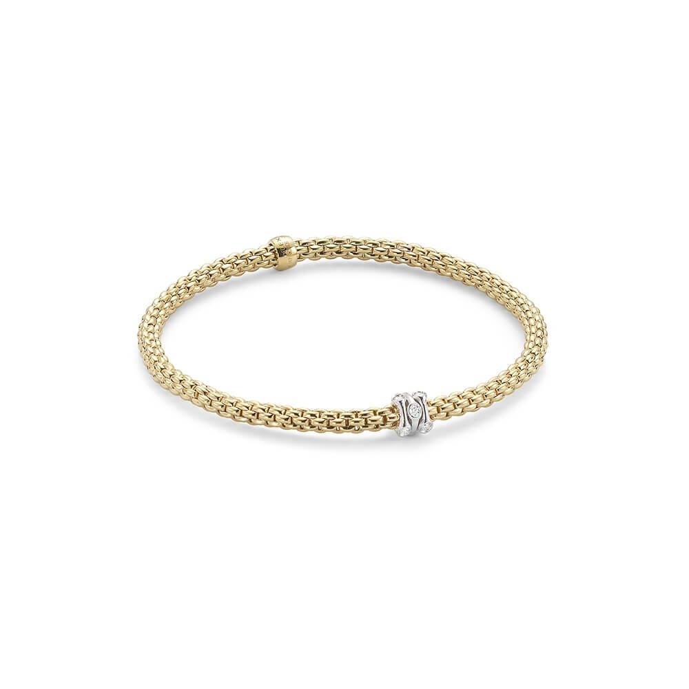 fope 18ct yellow gold flexit prima diamond bracelet with bamboo design 743b bbrm 2