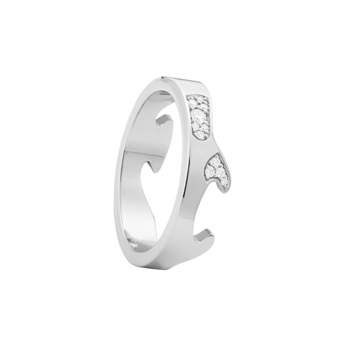 georg jensen fusion cloud diamond set ring in 18ct white gold 200010630056