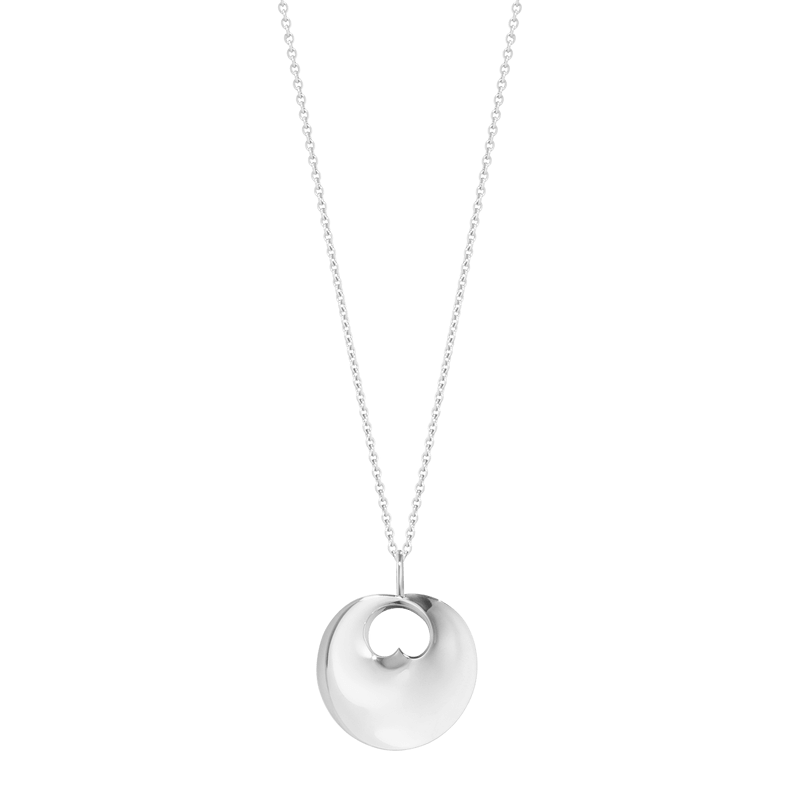 georg jensen silver hidden heart pendant and chain 3415097