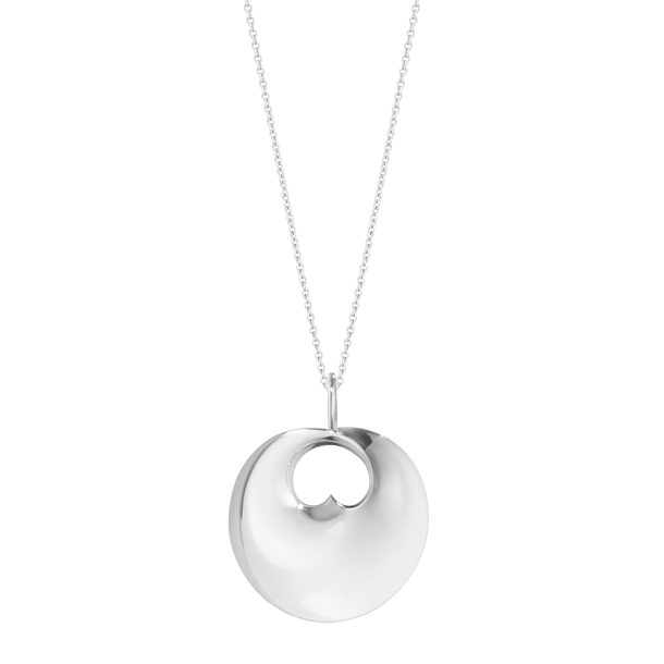 georg jensen silver hidden heart pendant large with chain 3536443