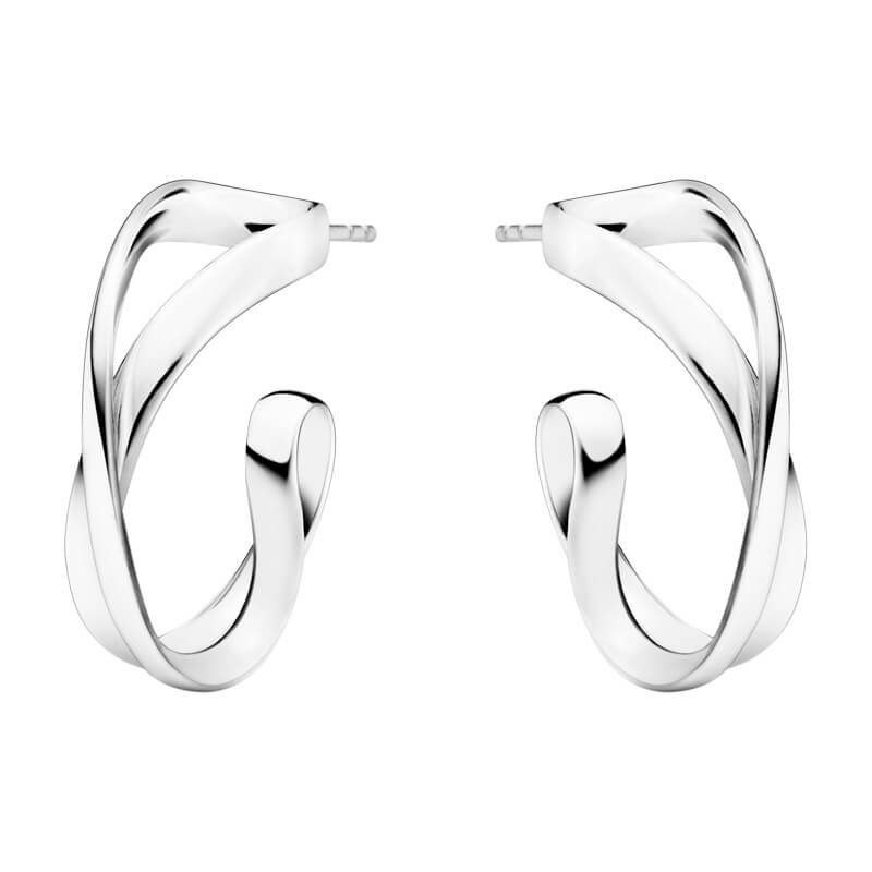 georg jensen silver infinity hoop earrings small 3539283