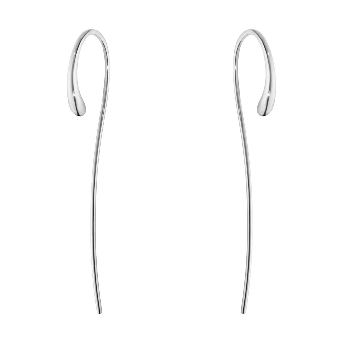 georg jensen sterling silver long mercy hoop earrings 10015599
