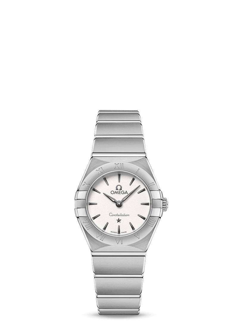 omega constellation manhattan 25mm with silver dial 13110256002001