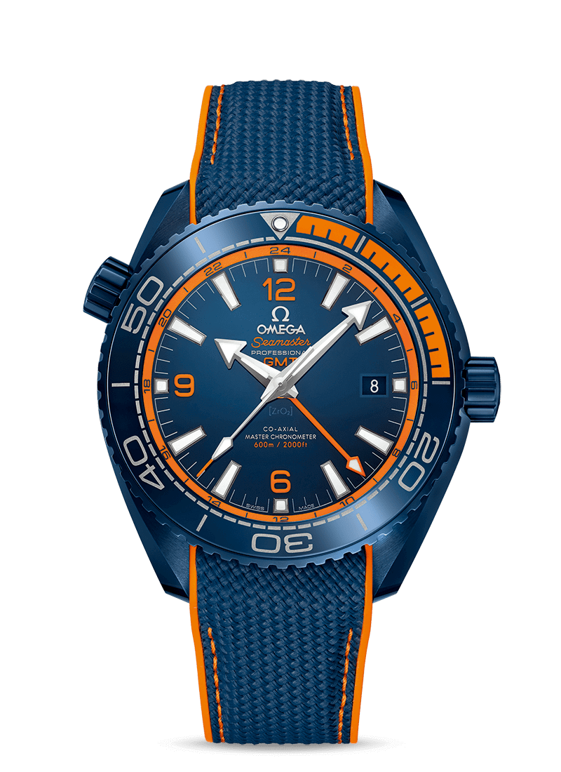 omega seamaster big blue planet ocean 600m co axial master chronometer gmt 455 mm 21592462203001
