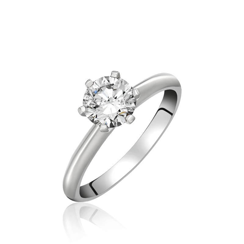 platinum diamond solitaire ring in a 6 claw setting 030ct 1001876