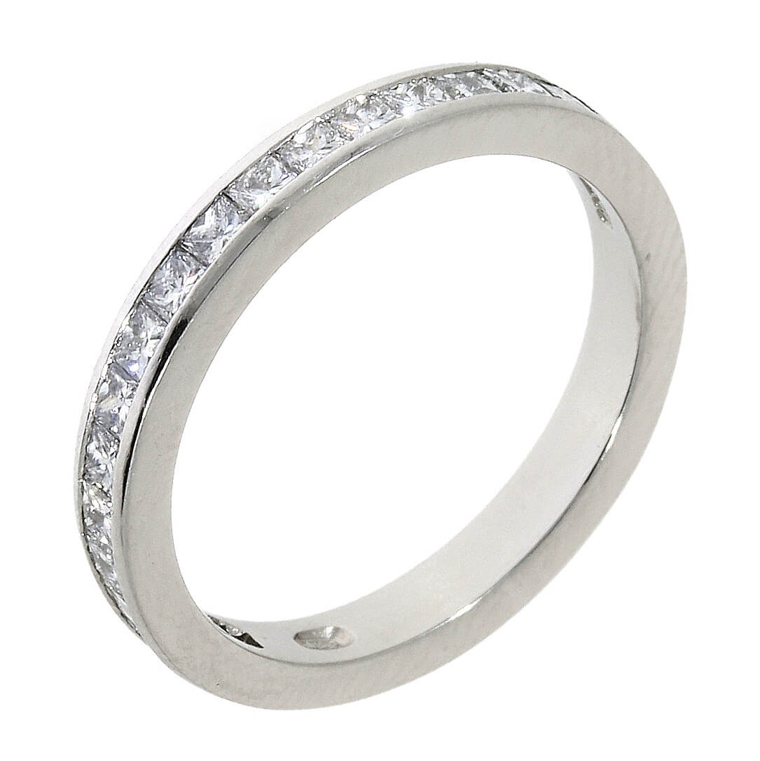 platinum princess cut diamond eternity ring 11871n3