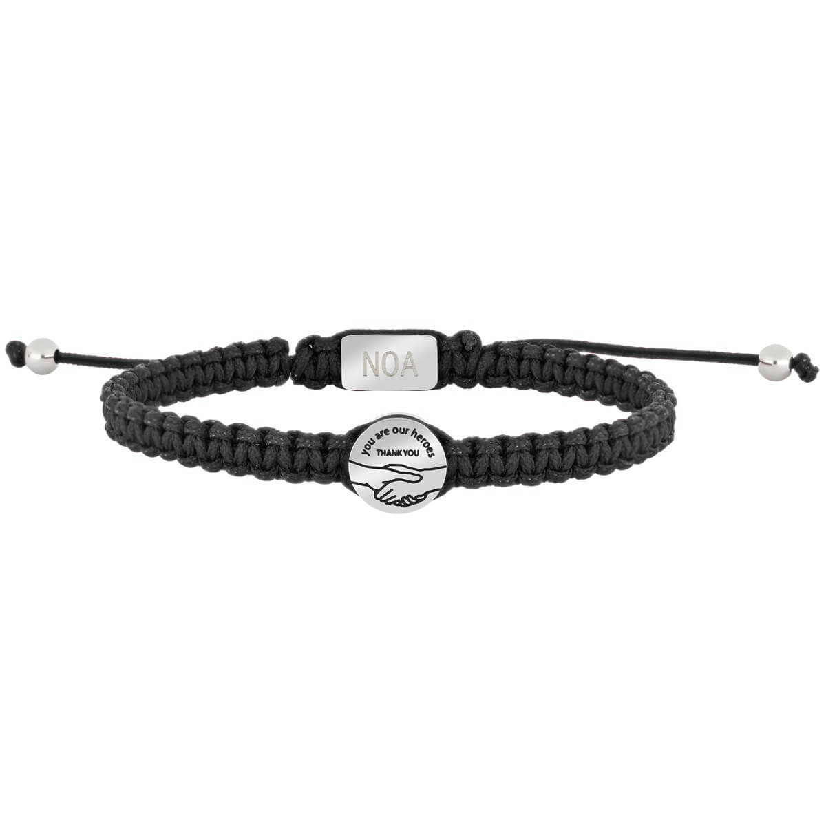sonofnoa you are our heroes black bracelet 15 21cm 892 012