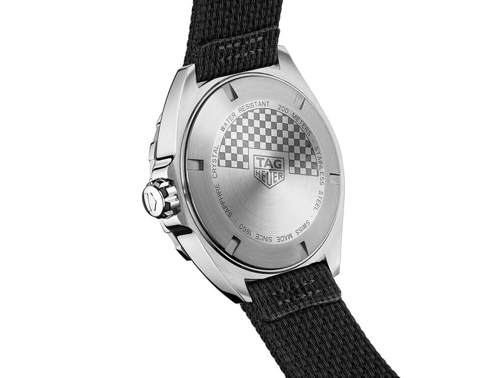 tag heuer formula1 quartz wrist watch with orange dial and fabric strap waz101afc8305Uant