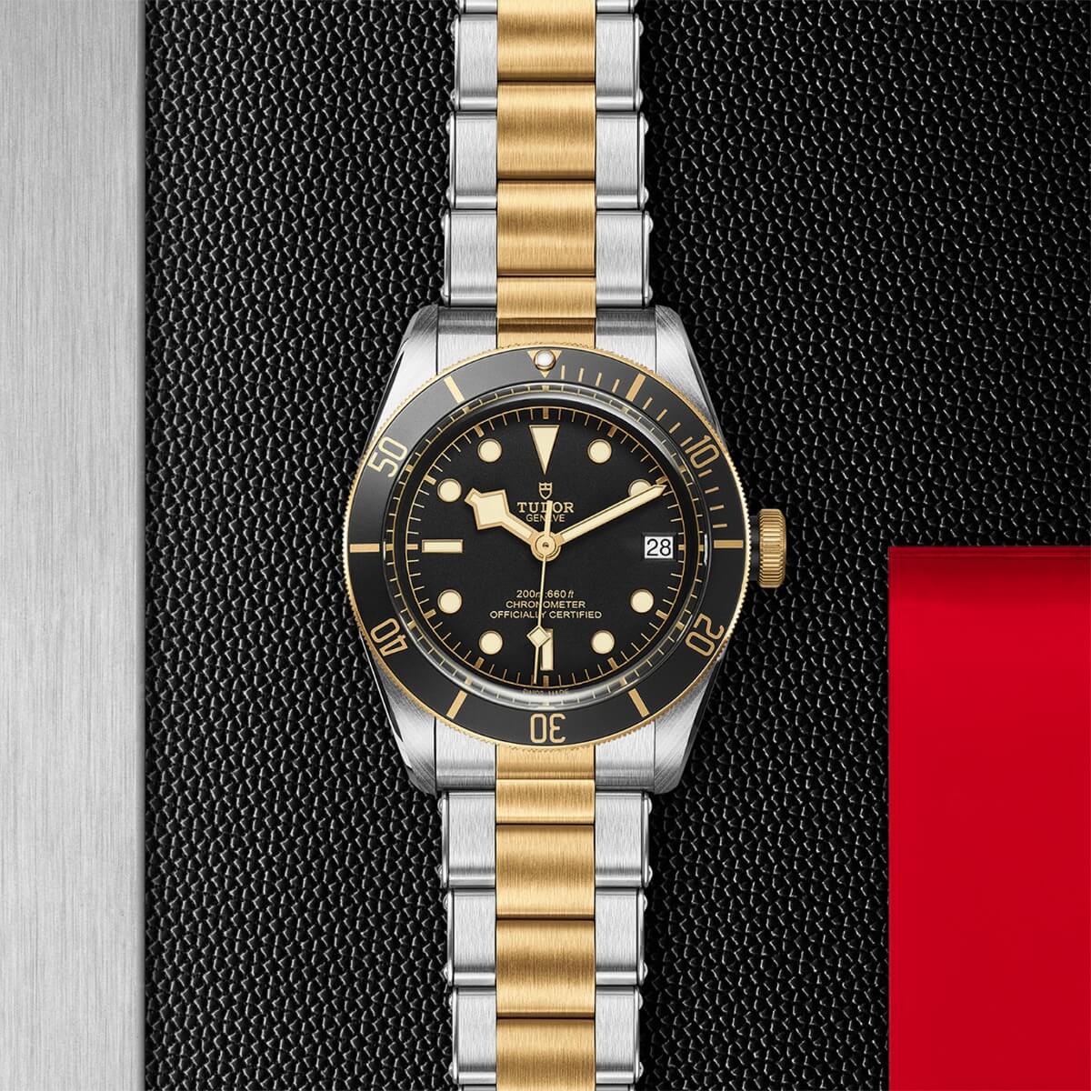 tudor black bay sg 41mm with black dial on bracelet m79733n 0008kSIw