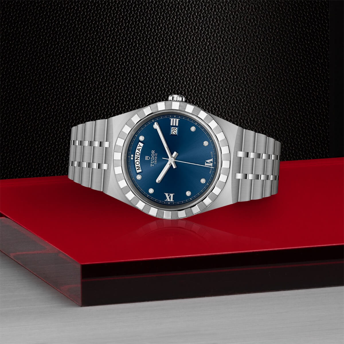 tudor royal 41mm day date watch on stainless steel bracelet m28600 0006fSPX