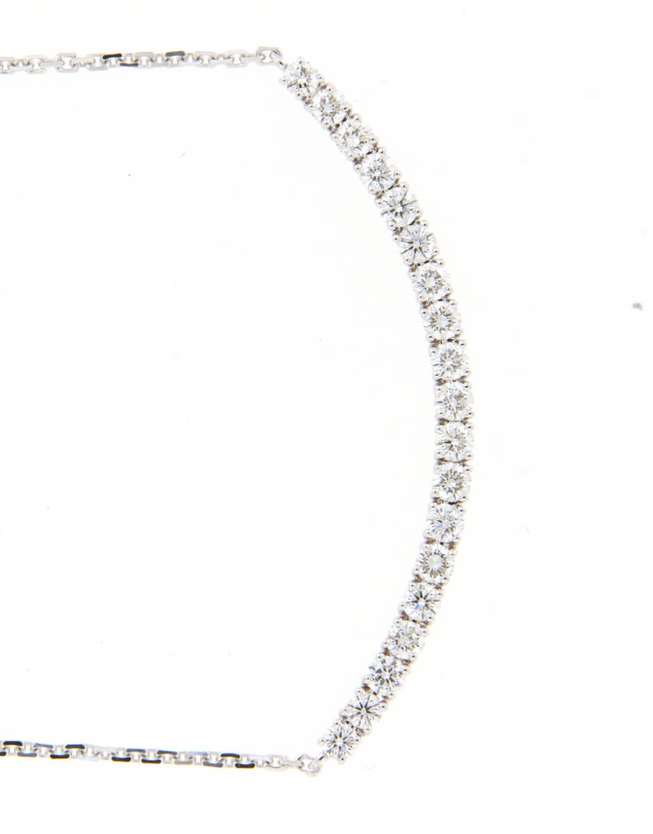 walker diamond collection 18ct white gold diamond crescent shaped necklet and chain p27927gw18dd0053vnM