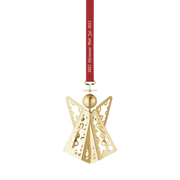 10020100 CC 2022 CHRISTMAS MOBILE LACE ANGEL GOLD RED RIBBON scaled