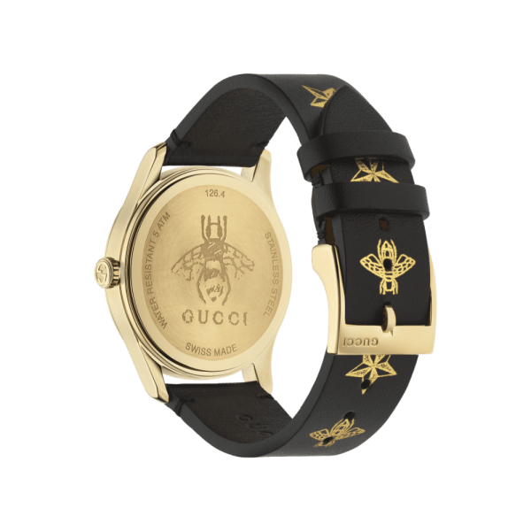 gucci ladies g timeless yellow pvd bee and star motif quartz watch p17364 29502 image